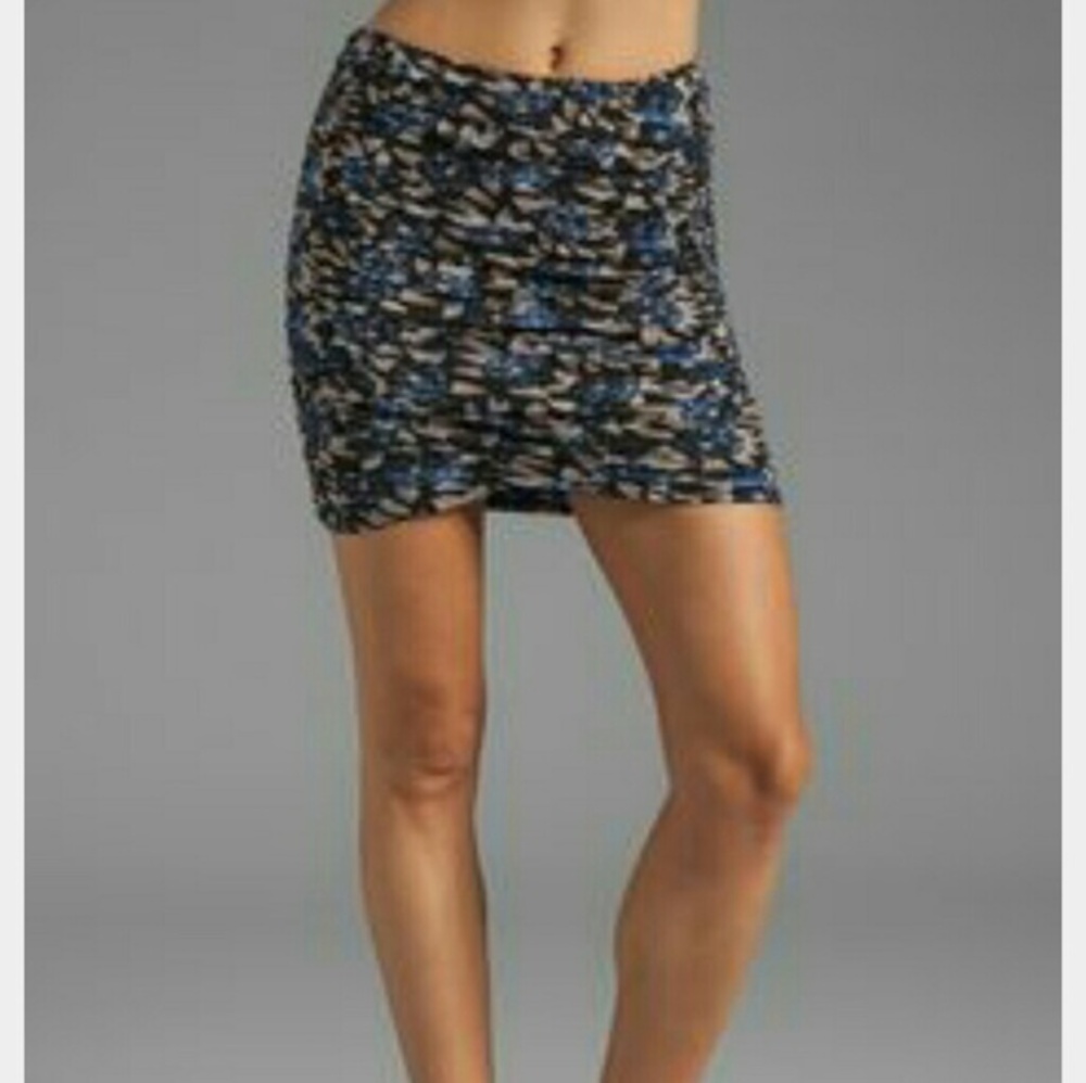 NWT Free People Blue Floral Scrunch Skirt …